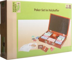 NG Pokerset in Holzkoffer mit 200 Chips